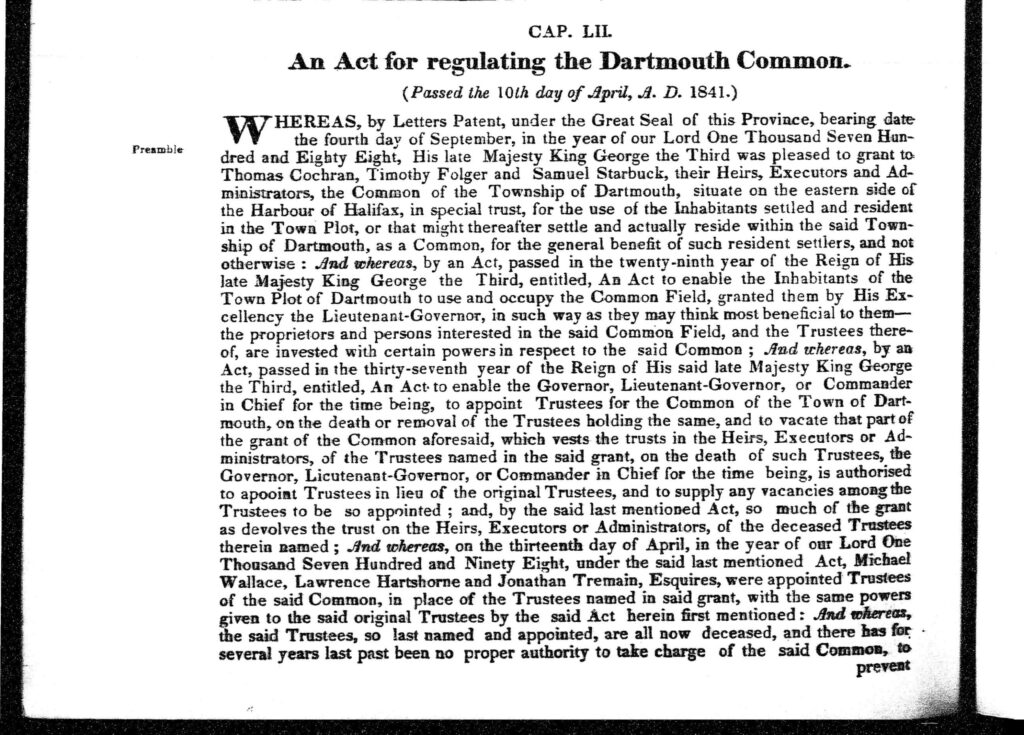 Dartmouth Common 1841 Page 1